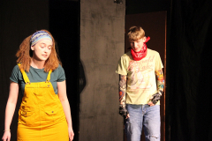 Zora und Curie retten die Schule, Generalprobe und Premiere in Beber 2023. Foto: Stefan Zawilla, Junges Theater Beber