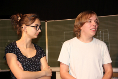 Zora und Curie retten die Schule, Generalprobe und Premiere in Beber 2023. Foto: Stefan Zawilla, Junges Theater Beber