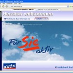 Volksbank Bad Münder: Screenshot der Website 2005