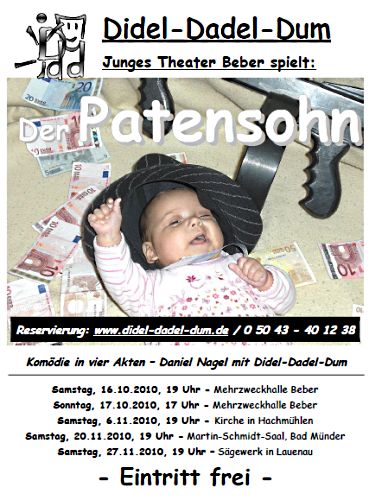 Junges Theater Beber 2010: Das Plakat zum Stück Der Patensohn